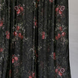 Black pomegranate printed hijab on a white background