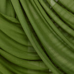 Fern Green hijab loosely draped to highlight texture, sheen, and movement of the fabric.