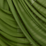 Fern Green hijab loosely draped to highlight texture, sheen, and movement of the fabric.
