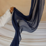 velvet sapphire crinkle chiffon