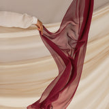 Tibetan Red Silk Chiffon