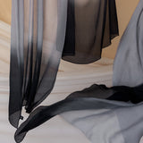 ombre grey silk chiffon
