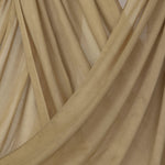 Product shot of Sandalwood that shows the draping qualities of the fabric and tone of the scarf. 