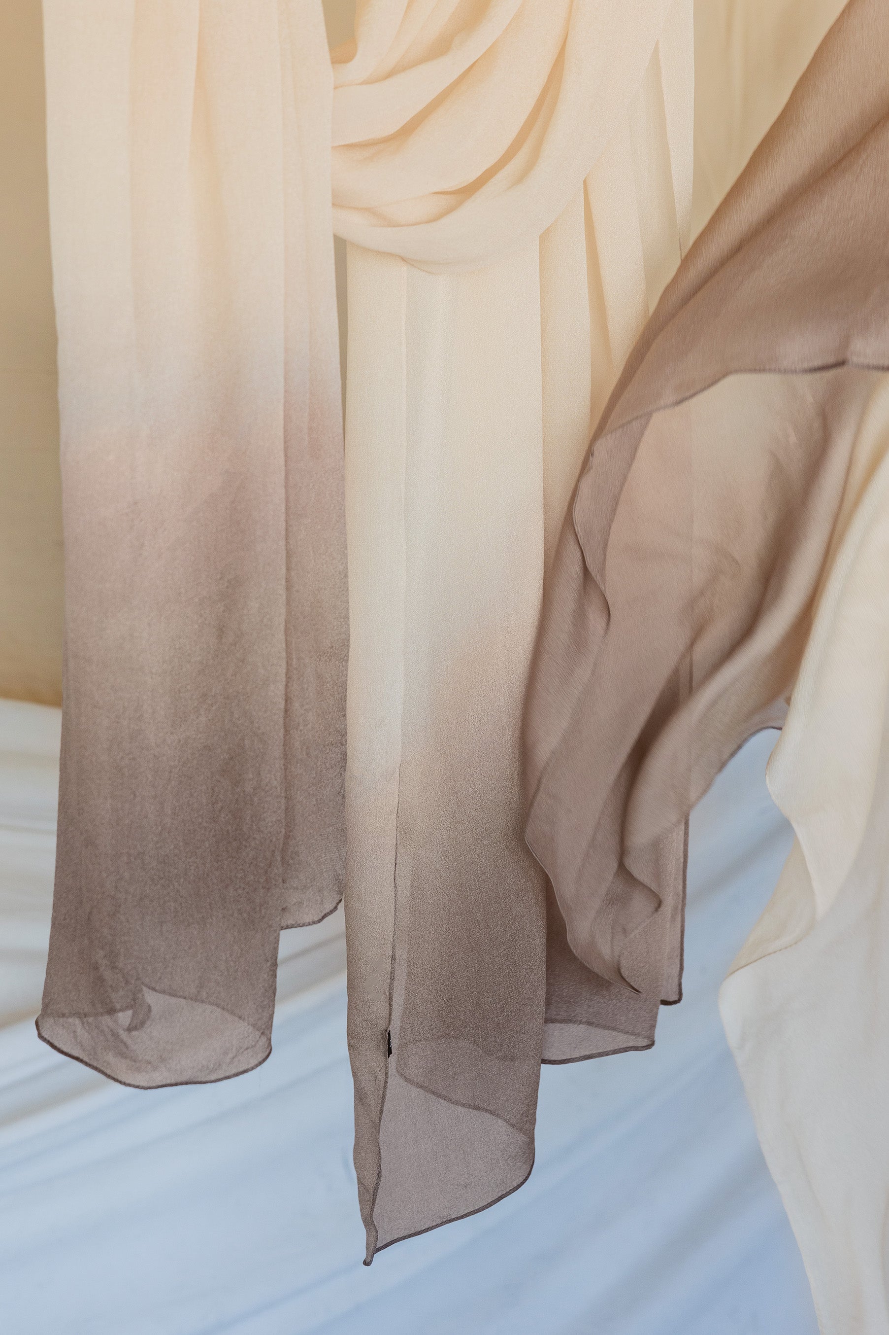 ombre truffle silk chiffon