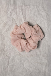 100% up-cycled crinkle chiffon scrunchie