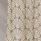 Hijab with shell pattern in beige on a plain background