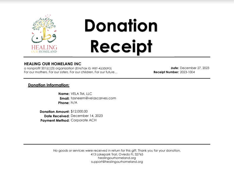 Solidarity Receipt Image