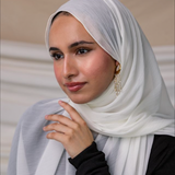 swan white crinkle chiffon