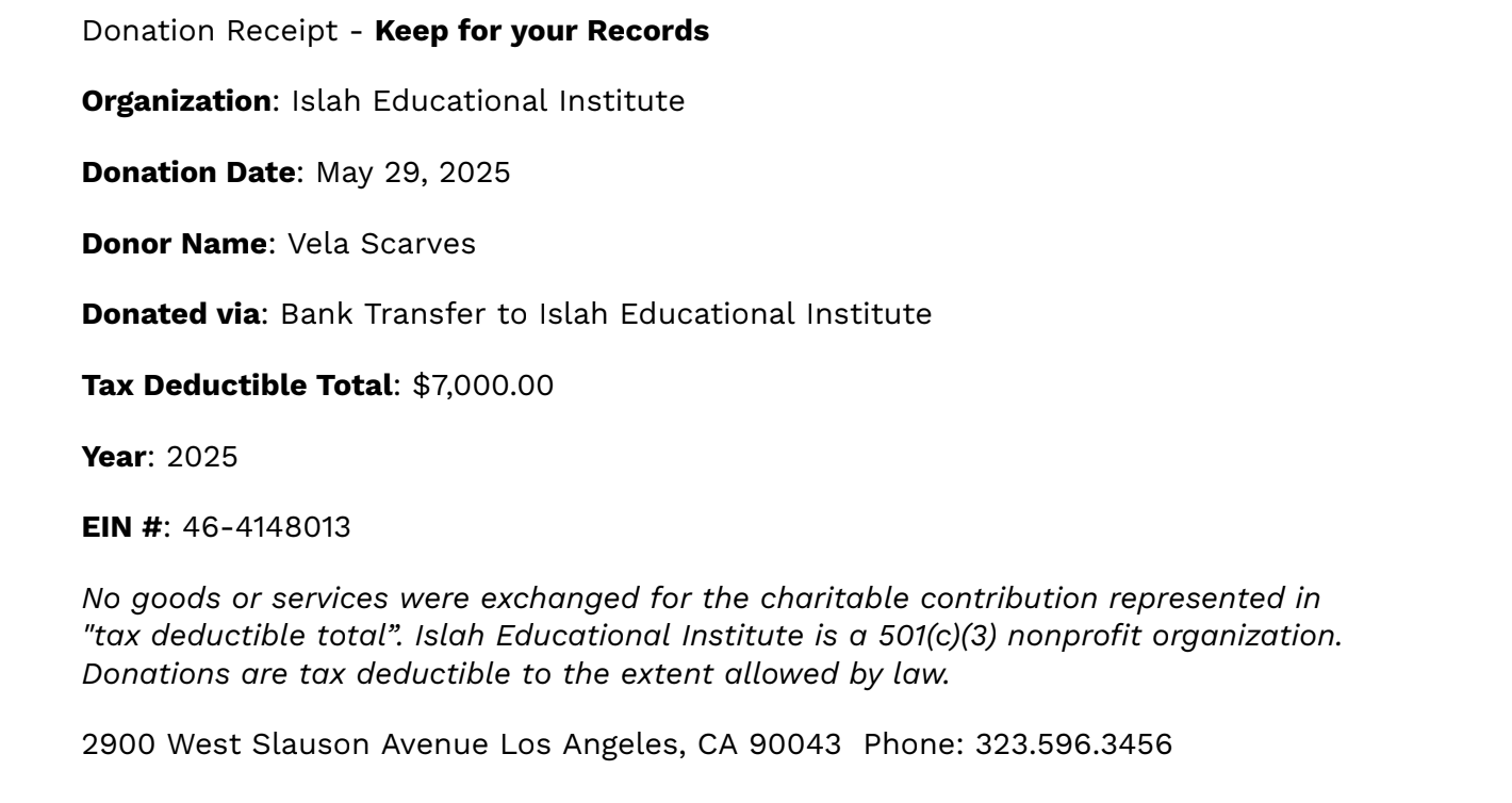 Solidarity Receipt Image