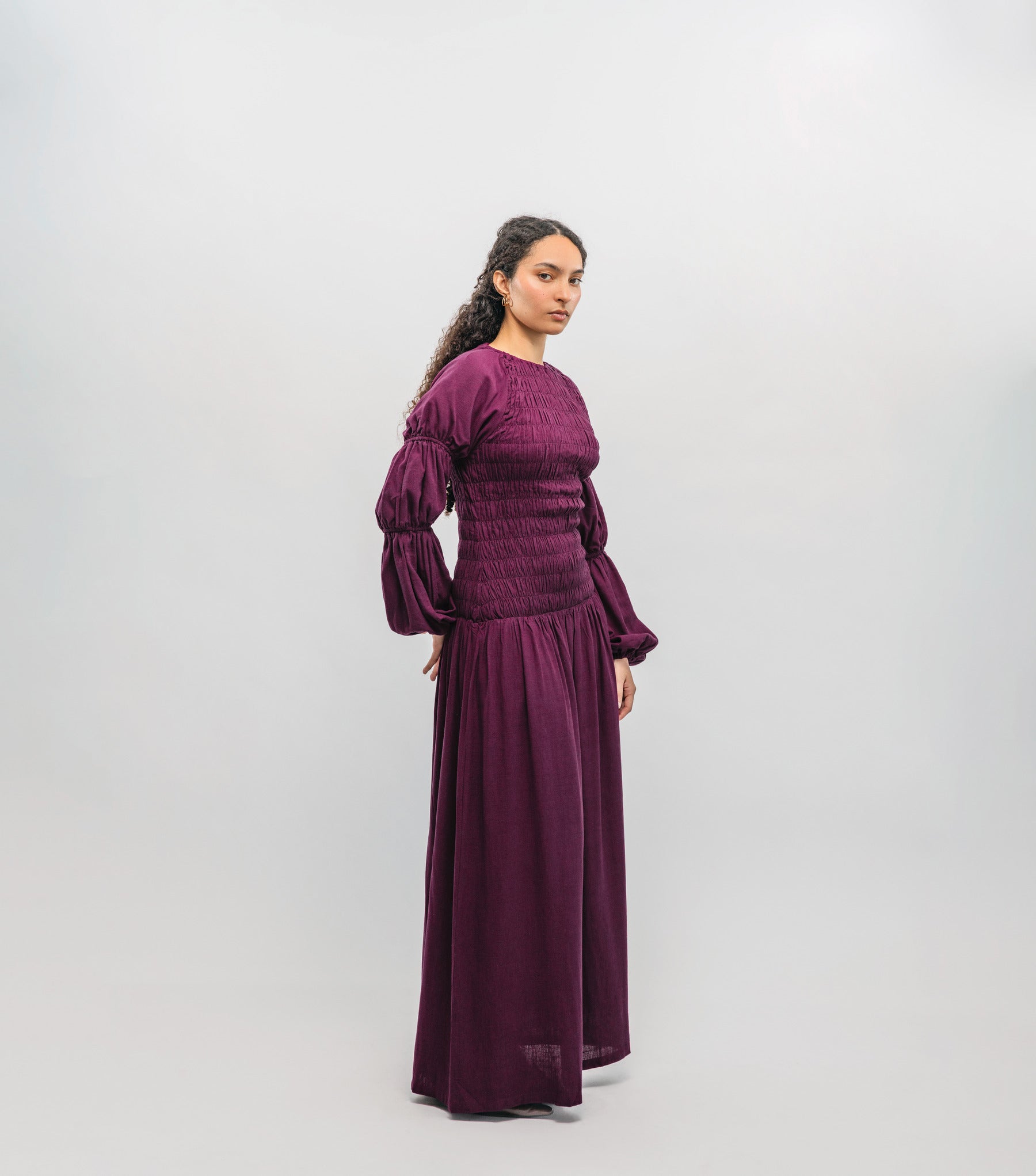 Smocked Dress Berry