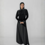 Celestial Contrast Dress Black