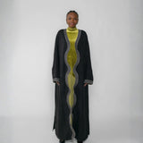 Tweed Curve Abaya Black
