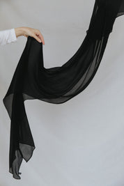 black onyx silk chiffon