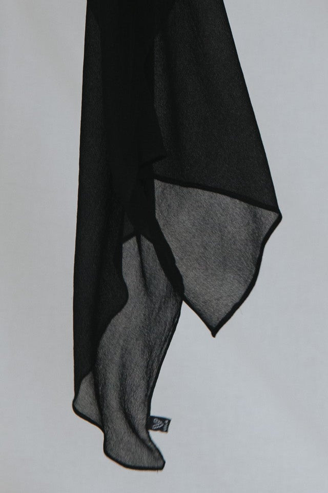 SAMPLE - Black Onyx Silk Chiffon - Image 1