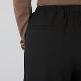 Pleated Self Contrast Pant Black