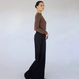 Pleated Self Contrast Pant Black