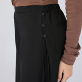 Pleated Self Contrast Pant Black