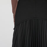 Pleated Drop Waist Skirt Black