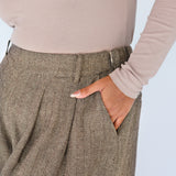 Herringbone Palazzo Pant Brown