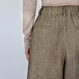 Herringbone Palazzo Pant Brown