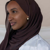 dark chocolate crepe chiffon