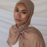 honey beige crepe chiffon