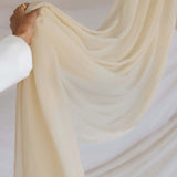 crema crepe chiffon