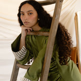 Saya Draped Top Moss