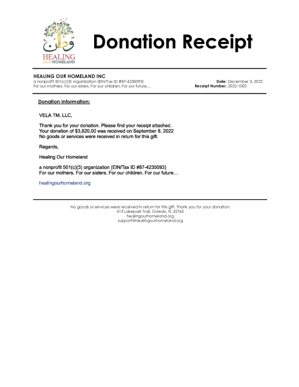 Solidarity Receipt Image