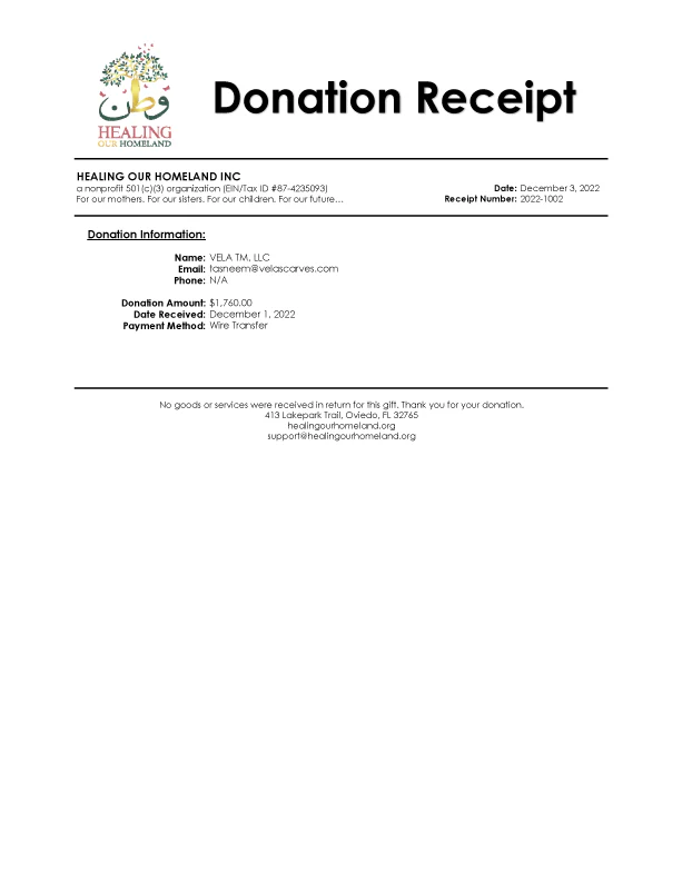 Solidarity Receipt Image