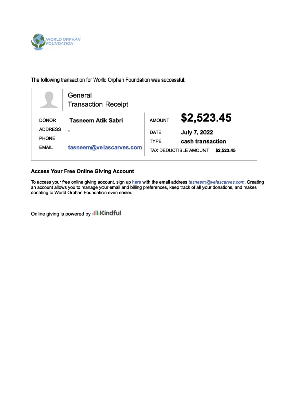 Solidarity Receipt Image