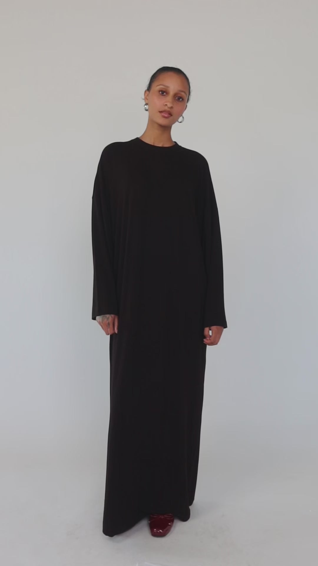 Boxy Knit Dress Ink - Image 8