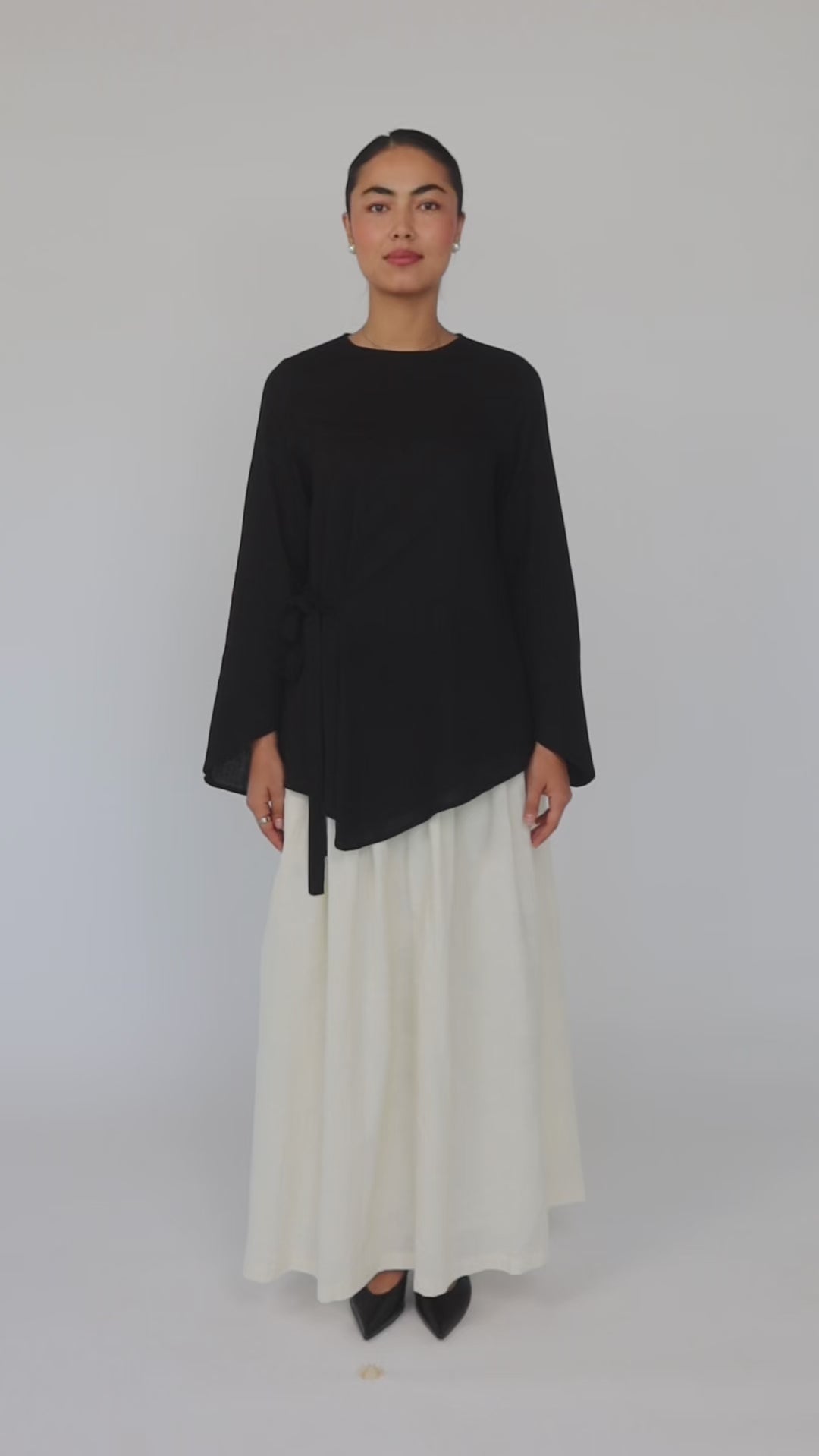 Tie Front Top Black - Image 9