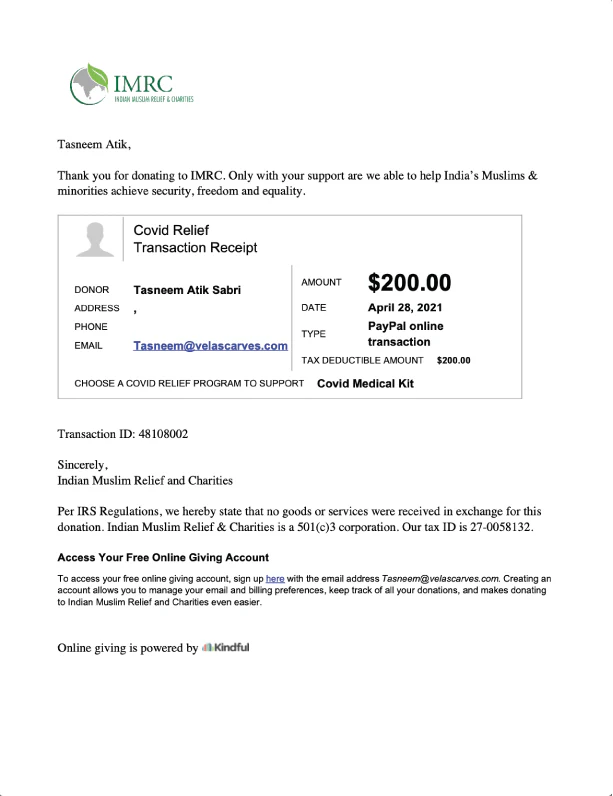 Solidarity Receipt Image