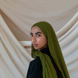 woman wearing a fashion scarf