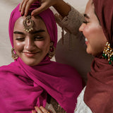 deep fuchsia silk chiffon
