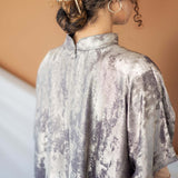 metallic gold abaya - 2 piece SET