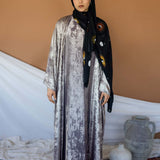 metallic gold abaya - 2 piece SET