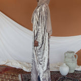 metallic gold abaya