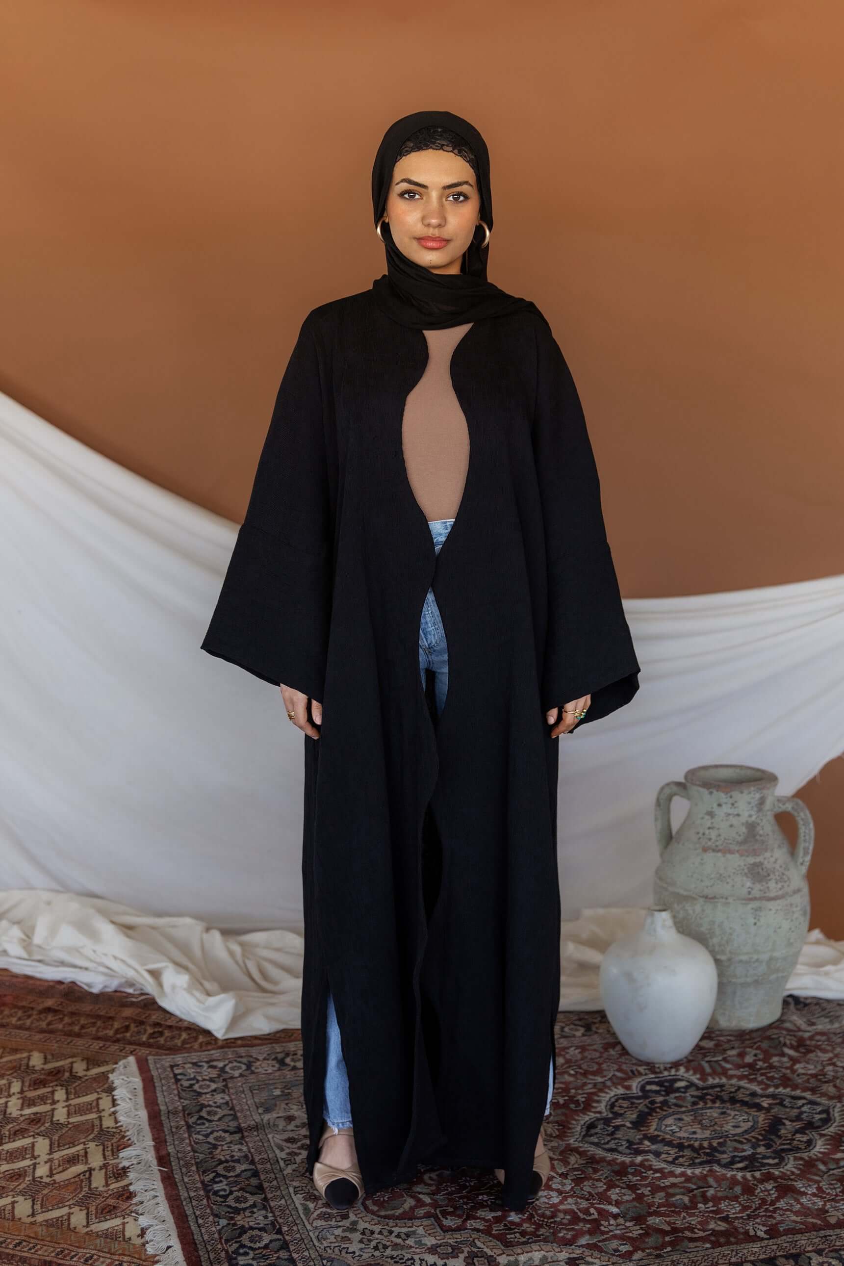 black curve abaya