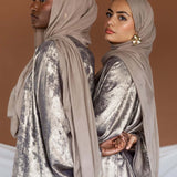 metallic gold abaya