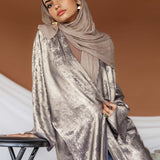 metallic gold abaya