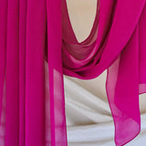 deep fuchsia silk chiffon