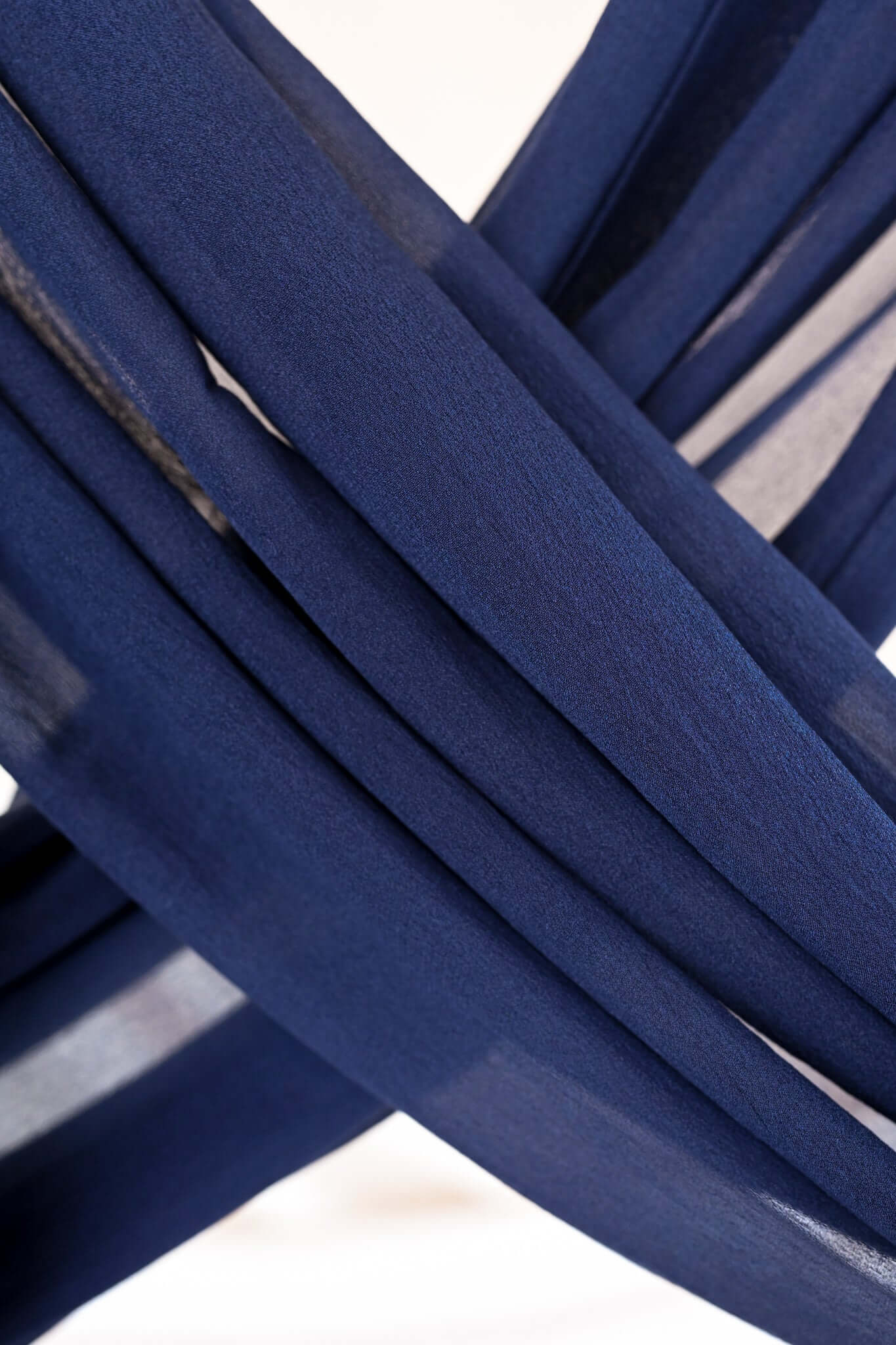 radiant navy silk chiffon