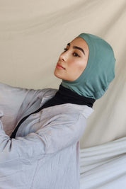 contour hijab ivy green