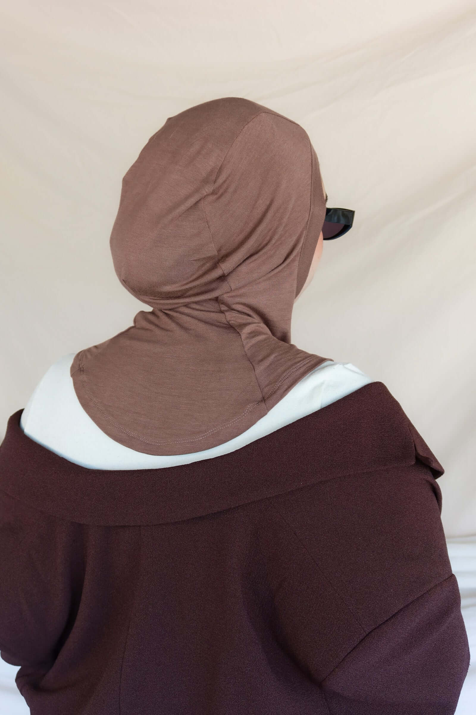 chestnut brown contour hijab