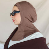chestnut brown contour hijab