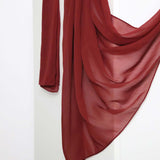 auburn crinkle chiffon