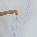 brilliant silver silk chiffon