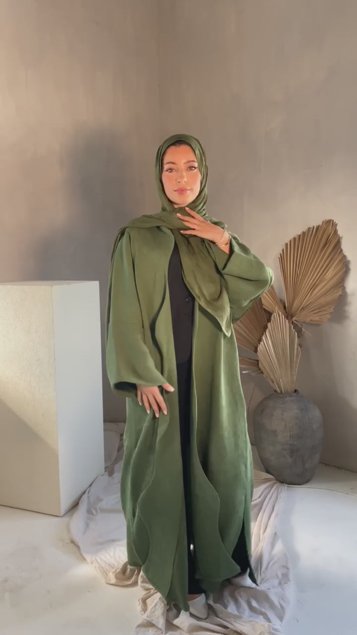 green curve abaya